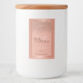 Glamoureuze roze productverpakkingslabels Roos Gol Voedselcontainer Etiket (Voorkant)