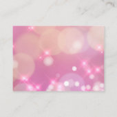 Glamoureuze roze sparken visitekaartje (Achterkant)