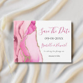 Glamoureuze roze steen Glitter Wedding Sa Save The Date