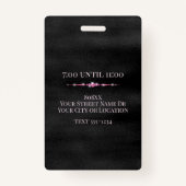 Glamoureuze roze VIP op zwart Badge (Achterkant)