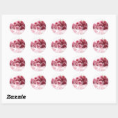Glamoureuze rozen ronde sticker (Vel)