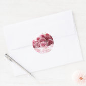 Glamoureuze rozen ronde sticker (Envelop)