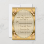 Glamoureuze RSVP Gold Stilettos Kaartje (Achterkant)