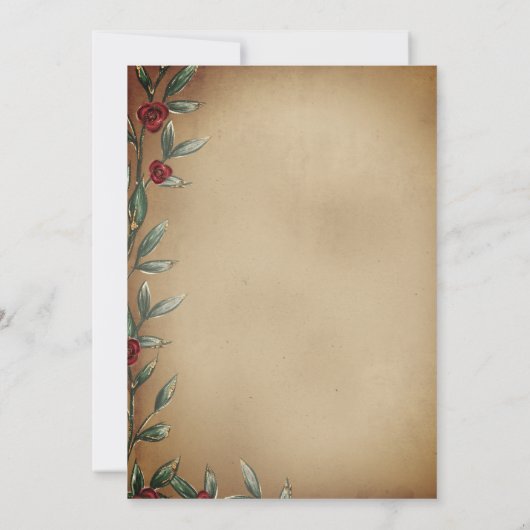 Glamoureuze schoonheid en het Beest sprookje Kaart (Achterkant)