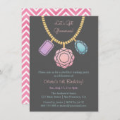 Glamoureuze Sieraden Maken Meisjes Verjaardagsfees Kaart (Voorkant / Achterkant)