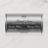 Glamoureuze Silver Glitter Lichtgevende Sprankel e Visitekaartje (Achterkant)