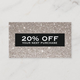 Glamoureuze Silver Glitter Modern Beauty Coupon Ka