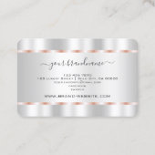 Glamoureuze Silver Roos Gold Lines Modish Visitekaartje (Achterkant)