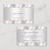 Glamoureuze Silver Roos Gold Lines Modish Visitekaartje (Voorkant / Achterkant)