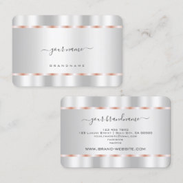 Glamoureuze Silver Roos Gold Lines Modish Visitekaartje