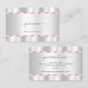 Glamoureuze Silver Roos Gold Lines Modish Visitekaartje
