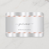 Glamoureuze Silver Roos Gold Lines Modish Visitekaartje (Voorkant)