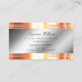 Glamoureuze Silver Shimmery Roos Gold Sophisticate Visitekaartje (Achterkant)