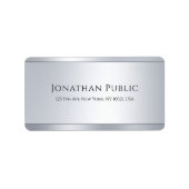 Glamoureuze Sjabloon Professional Silver Modern Etiket (Voorkant)