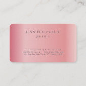 Glamoureuze Sjabloon Roos Gold Luxury Make-up Arti Visitekaartje (Achterkant)