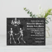 Glamoureuze Skeletons Weddenschap Kaart (Staand voorkant)