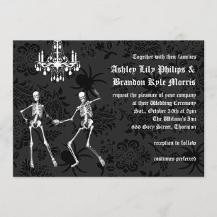 Glamoureuze Skeletons Weddenschap Kaart