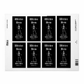 Glamoureuze Skeletten Heksen Brew Wijn Label (Full Sheet)