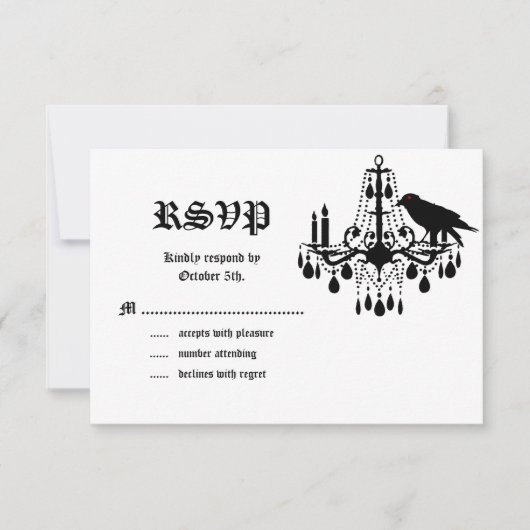 Glamoureuze skeletten RSVP (Voorkant)