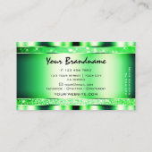 Glamoureuze Smaragd Groene Glitter Sterren Elegant Visitekaartje (Achterkant)