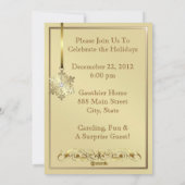 Glamoureuze Snowflake Silver Holiday Card Kaart (Achterkant)