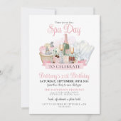 Glamoureuze Spa Dag Champagne Chocolate Verjaardag Kaart (Voorkant)