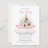 Glamoureuze Spa Day Champagne Bridal 21ste verjaar Kaart (Voorkant)