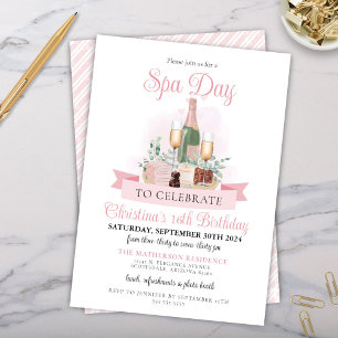 Glamoureuze Spa Day Champagne Bridal 21ste verjaar Kaart
