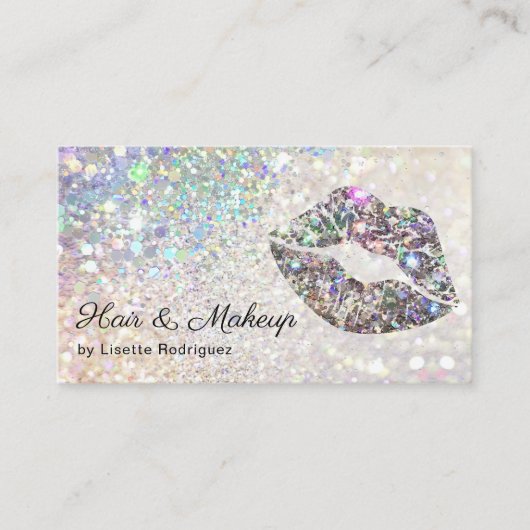 Glamoureuze Sparkly Glitter Lip Gloss Kiss Visitekaartje (Voorkant)