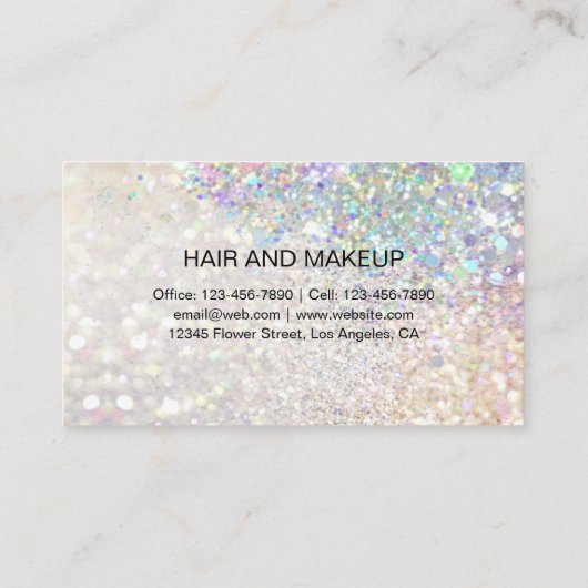 Glamoureuze Sparkly Glitter Lip Gloss Kiss Visitekaartje (Achterkant)