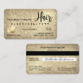 Glamoureuze Sparkly Gold Glitter Credit Kaart Hair Visitekaartje (Voorkant / Achterkant)