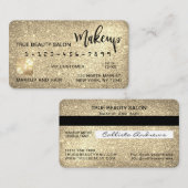 Glamoureuze Sparkly Gold Glitter Credit Kaart Make Visitekaartje (Voorkant / Achterkant)