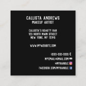 Glamoureuze Sparkly Green Glitter Drips Lips Make- Vierkante Visitekaartje (Achterkant)