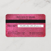 Glamoureuze Sparkly Pink Glitter Credit Kaart Make Visitekaartje (Achterkant)