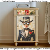 Glamoureuze Steampunk Bruid Bouquet R7 Decoupage Tissuepapier