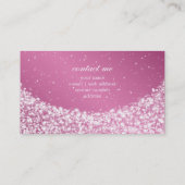 Glamoureuze ster Sparkle Roze Visitekaartje (Achterkant)