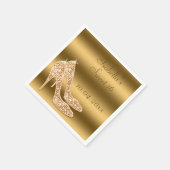 Glamoureuze Sweet 16 Gold Stilettos servetten (Hoek)