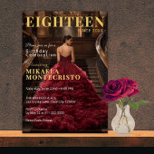 Glamoureuze tijdschriftstijl 18e verjaardag kaart