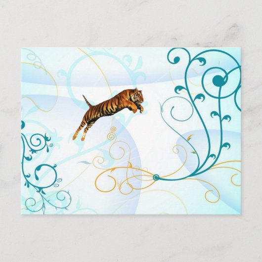 Glamoureuze tijger briefkaart (Voorkant)