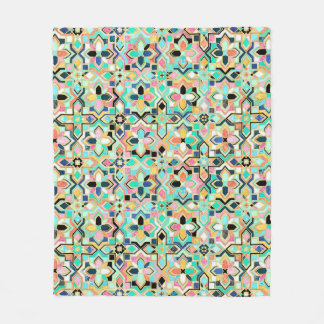 Glamoureuze vergulde Marokkaanse Tegel Fleece Deken