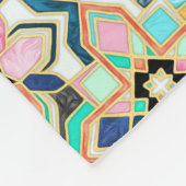 Glamoureuze vergulde Marokkaanse Tegel Fleece Deken (Hoek)