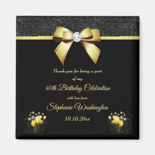 Glamoureuze verjaardag Dank je wel Magneet