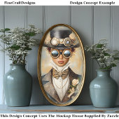 Glamoureuze Victoriaans bruid & bloemen R8 Decoupa Tissuepapier