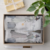 Glamoureuze Victoriaans heks Halloween Collage Tissuepapier (Geschenk)