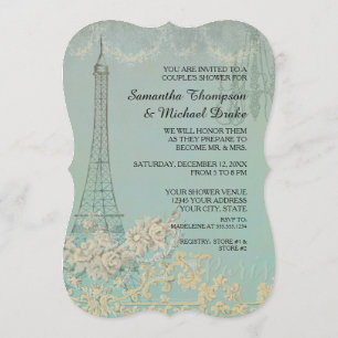 Glamoureuze Vintage Paris Parijse Stijl Koppel Bru Kaart