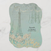 Glamoureuze Vintage Paris Parijse Stijl Koppeldouc Kaart (Voorkant / Achterkant)