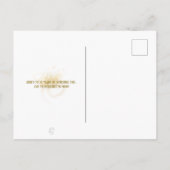 Glamoureuze Virtual Black & Gold 50 & Fab Verjaard Uitnodiging Briefkaart (Achterkant)