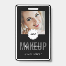 Glamoureuze Visagist Zwart Wit Foto Lanyard 