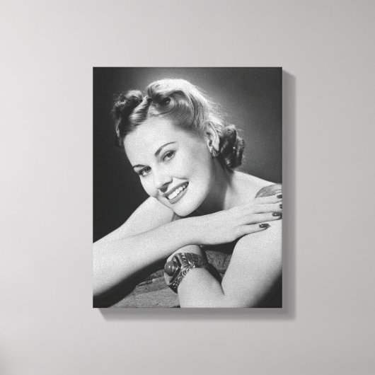 Glamoureuze vrouw canvas afdruk (Voorkant)