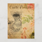 Glamoureuze Vrouw met Masker Frans Briefkaart (Voorkant)